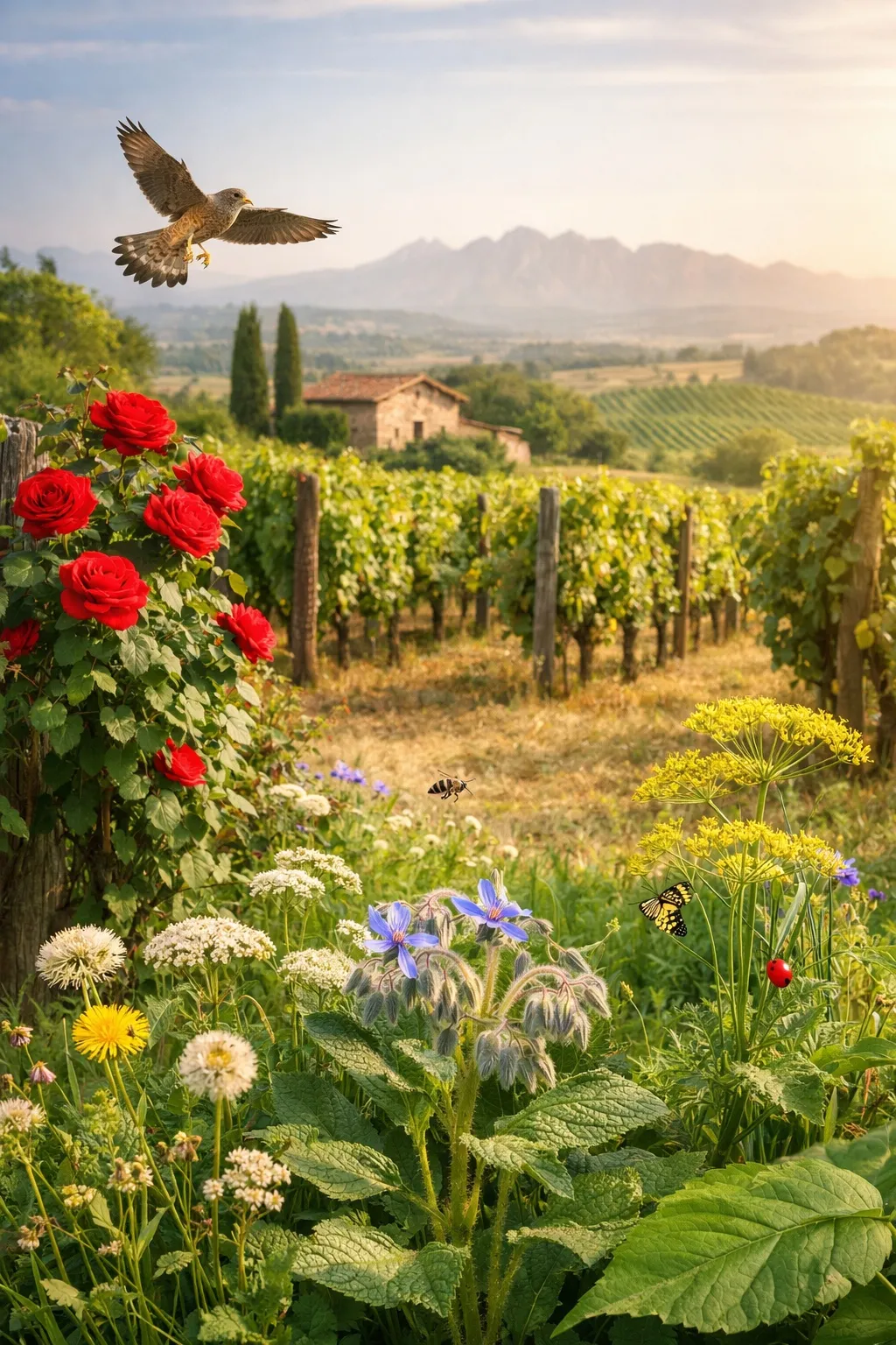 Biodiversidad en el viñedo de cava